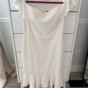 Bailey Blue Strapless White Dress